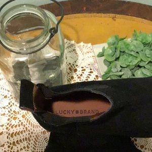 Lucky Brand Shoes - NWOT Lucky Brand black suede leather ankle boots Lucky Brand Shoes - NWOT Lucky Brand black suede leather ankle boots